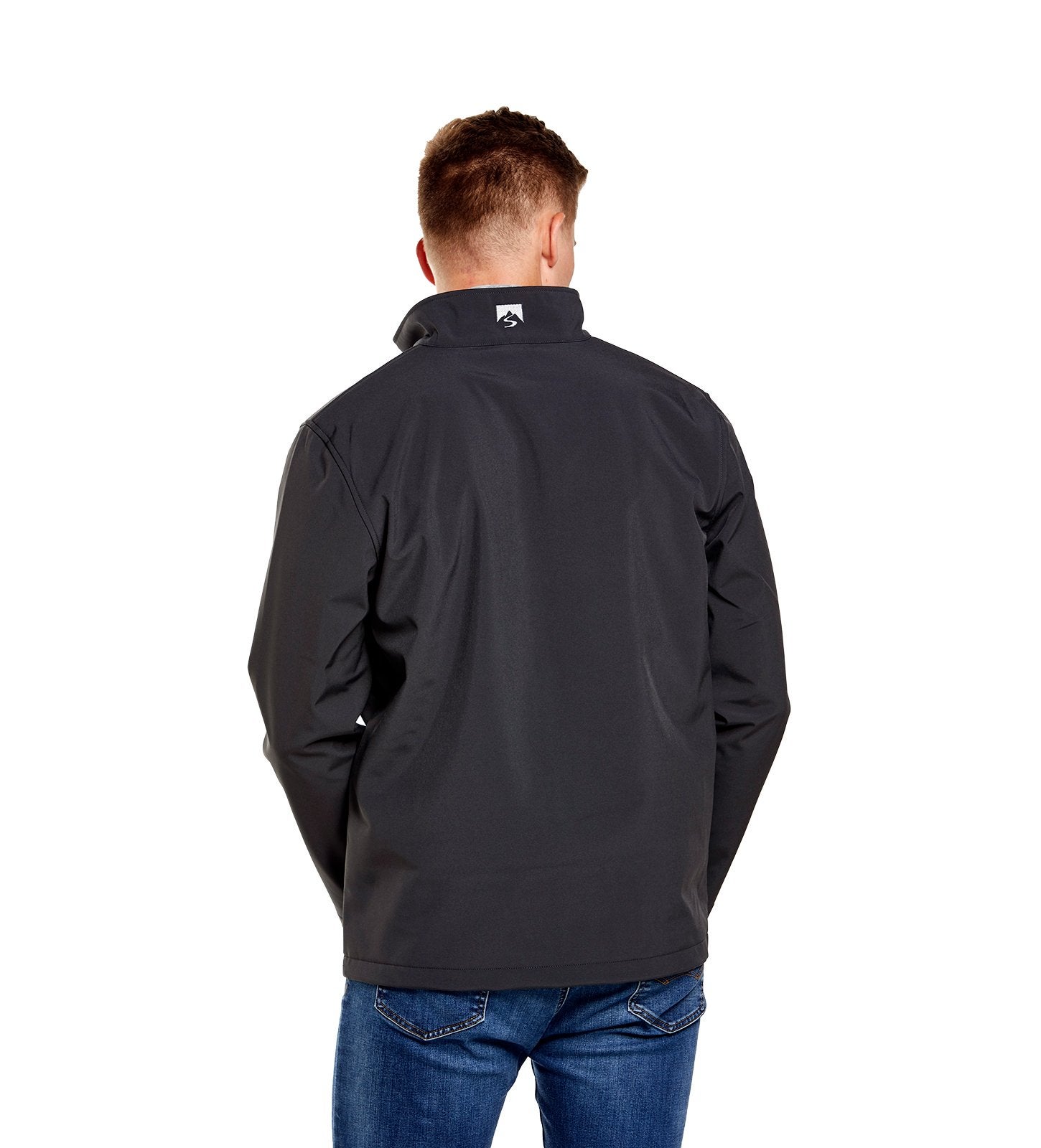 Recycled men's midweight softshell jacket with embroidery