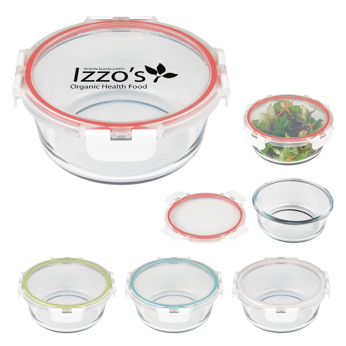 Reusable Glass Round Food Container