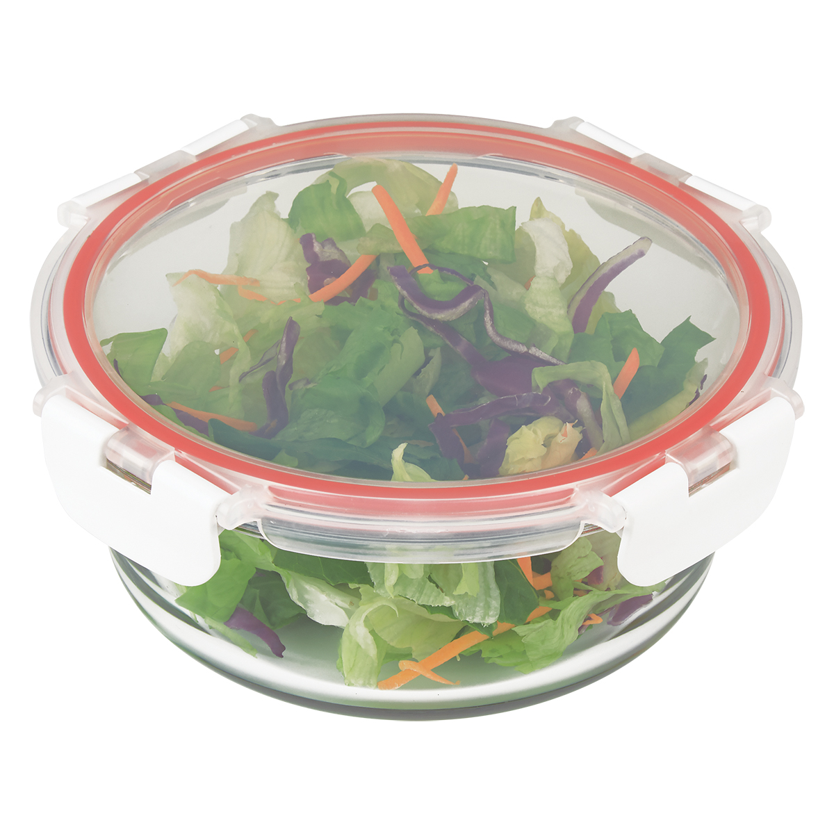 Round BPA free glass food storage container