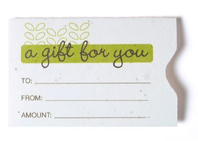 Seed Paper Gift Card Sleeve Seed Paper Key Card Holder Eco Friendly Gift Card Sleeve
