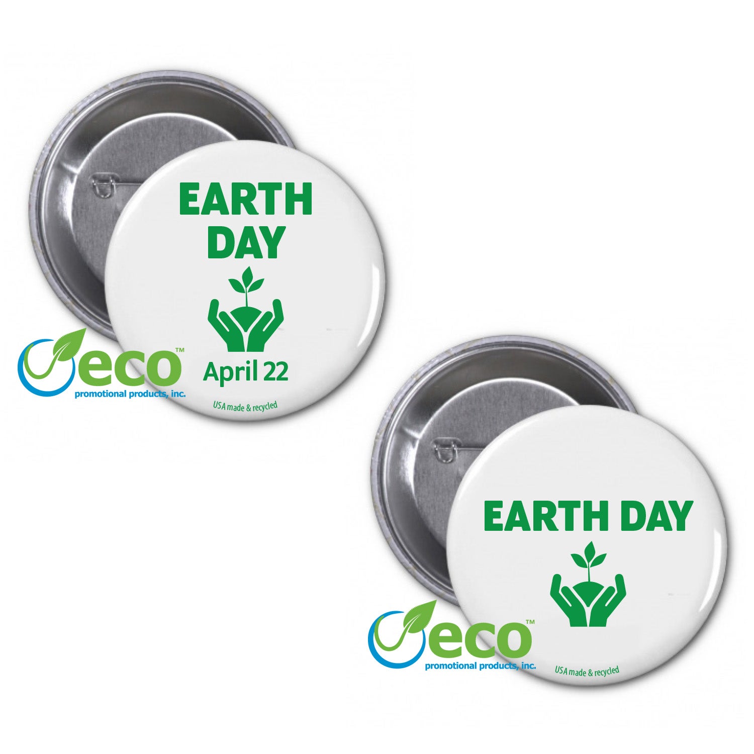 Earth Day | USA Made Recycled Buttons