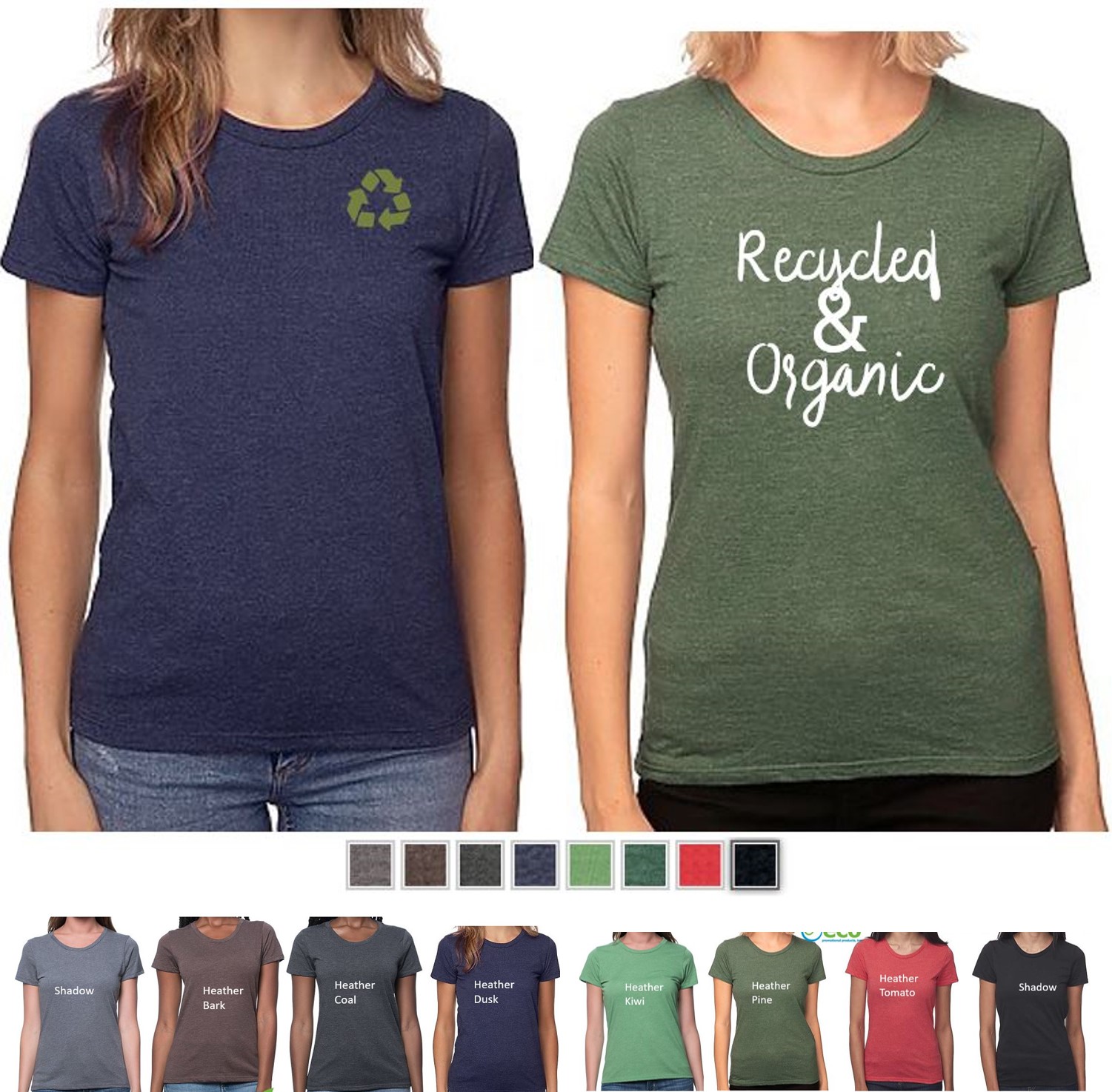 Recycled Organic Cotton Women's T-Shirt | USA Made