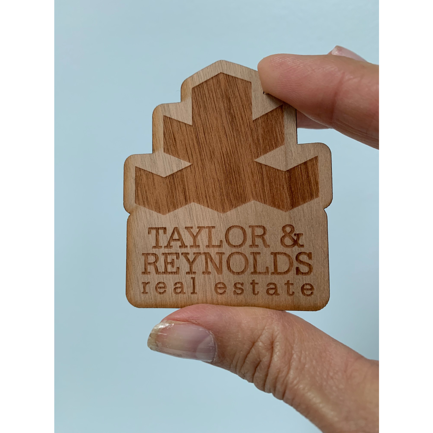 USA made eco friendly custom branded wood decal stickers
