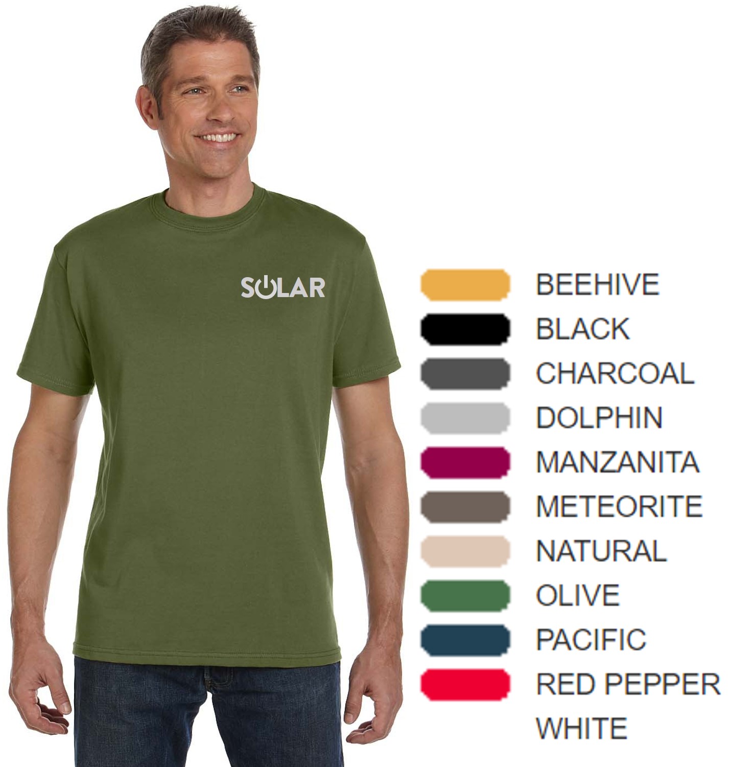 Unisex basic certified organic cotton short sleeve tshirt logoed