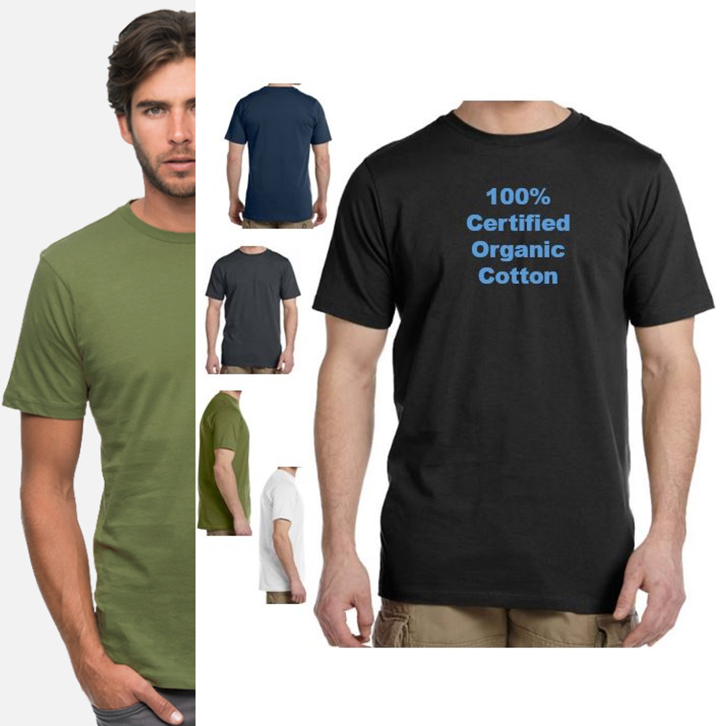 Unisex organic cotton short sleeve fashion tee shirt branded