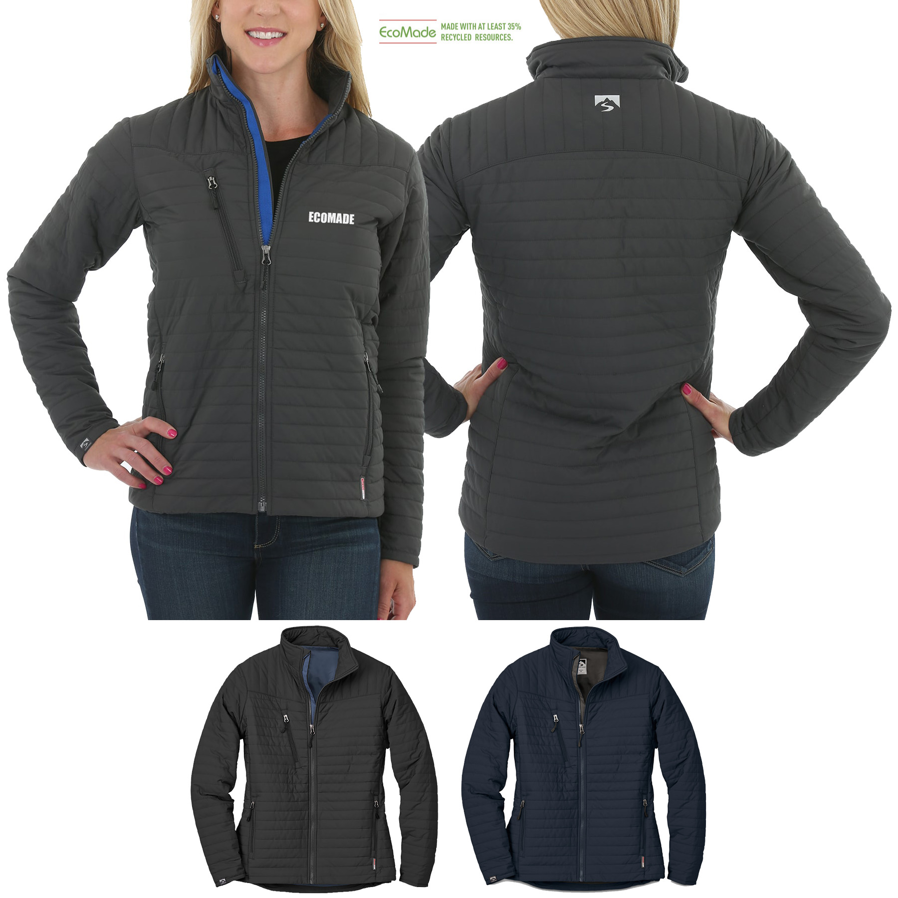 Recycled Eco Insulated Quilted Jacket | Womens Size