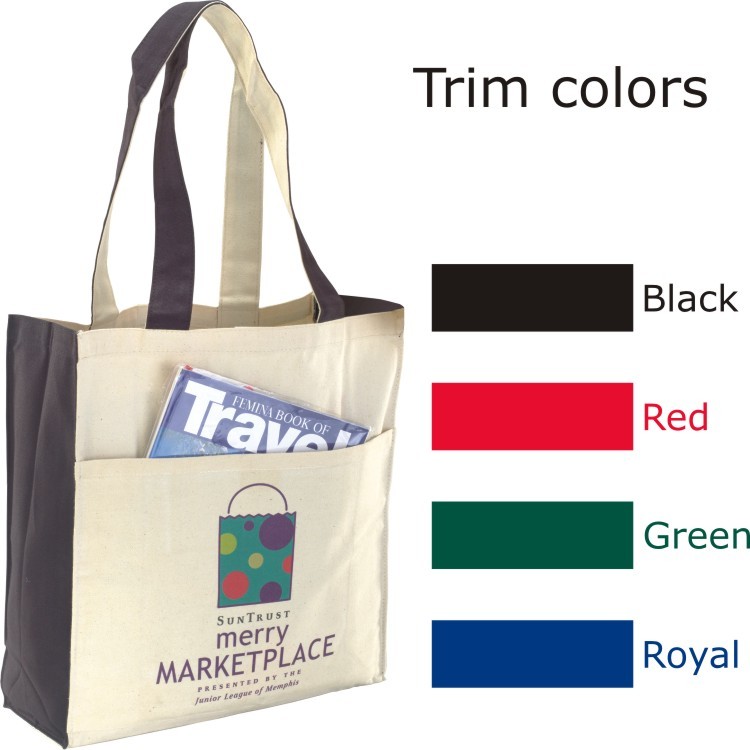 Recycled Cotton Canvas Tote | 14x15x5