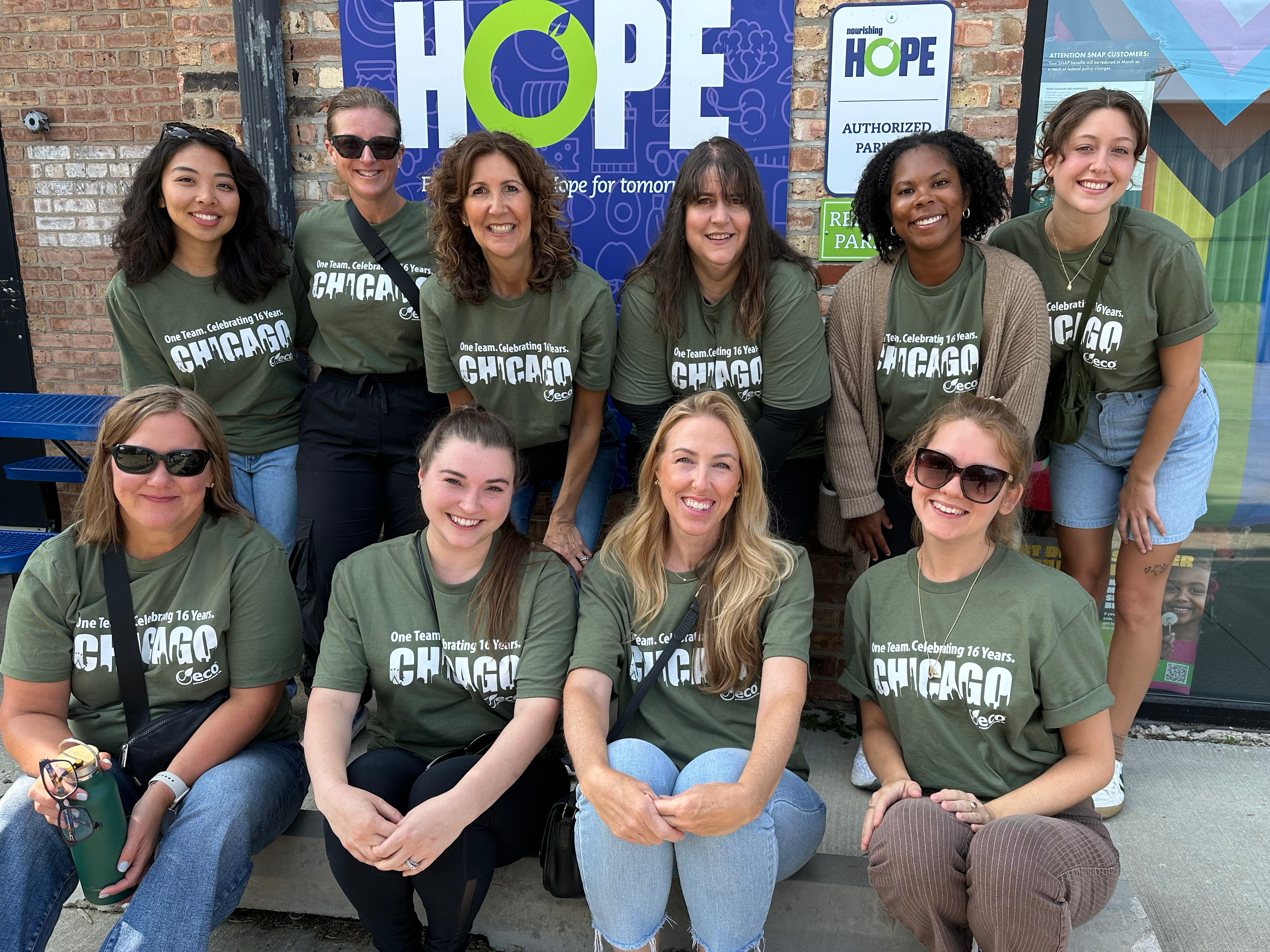 Photo of EPP employees smiling for volunteer event