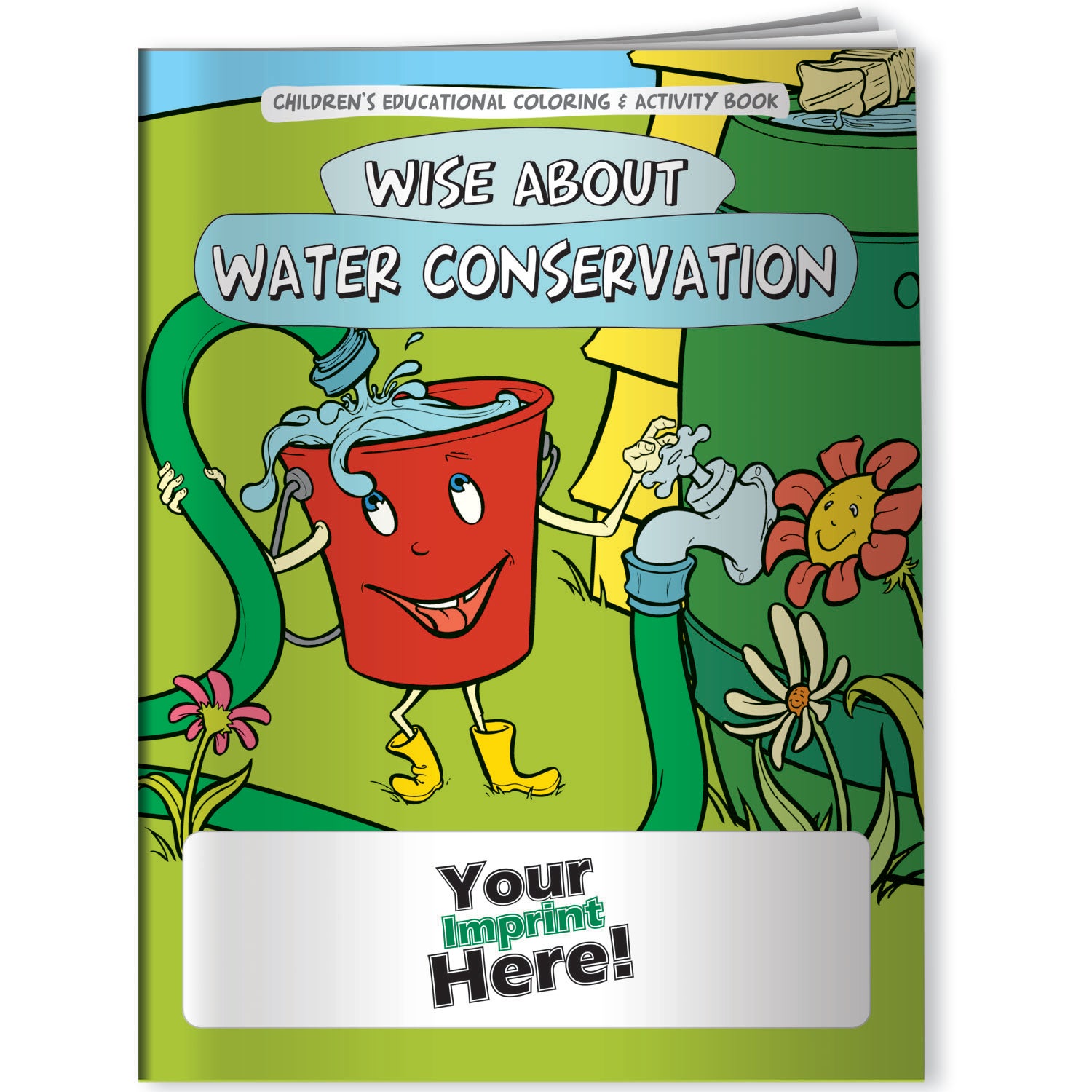 customizable coloring book about water conservation