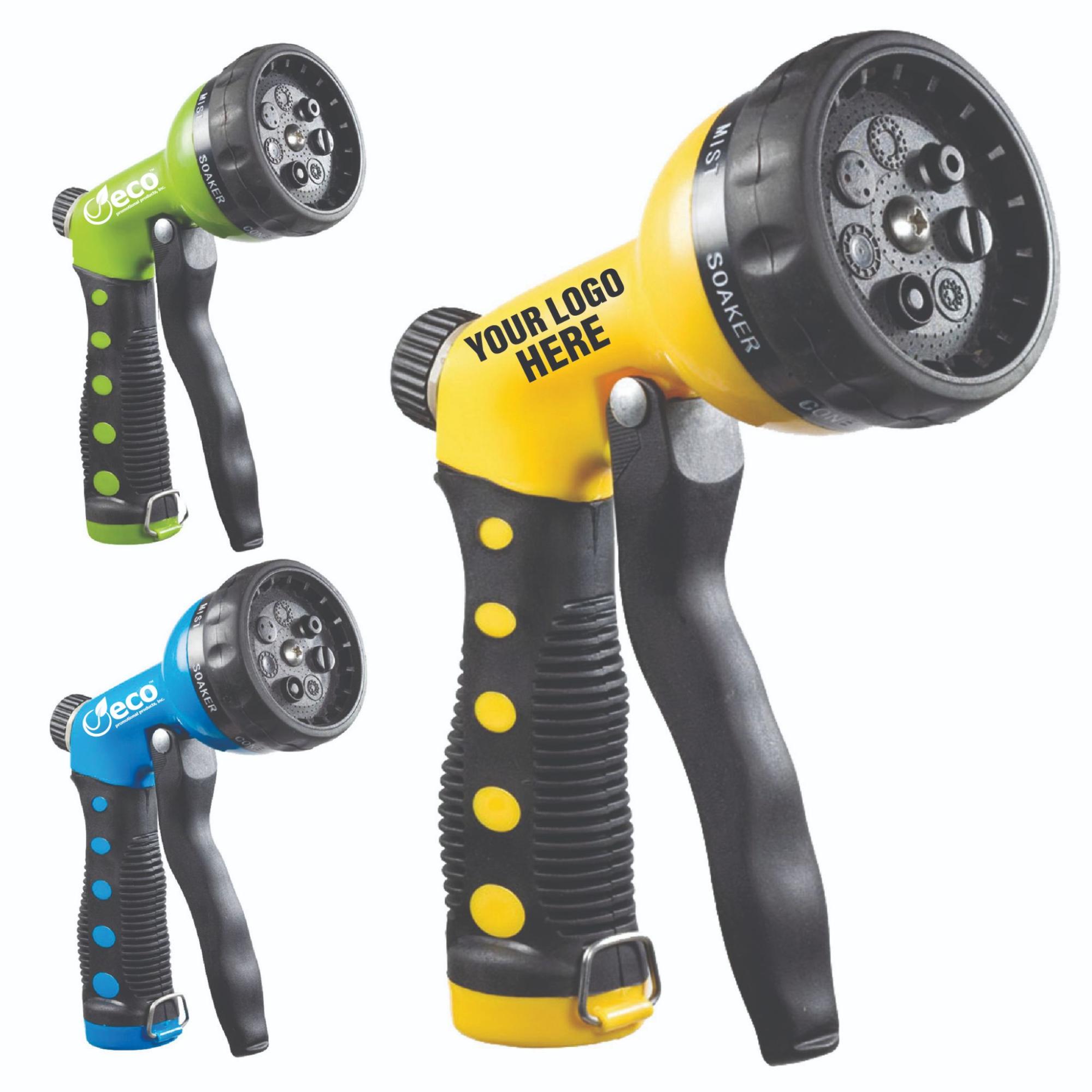 colorful garden logo hose nozzles for water conservation