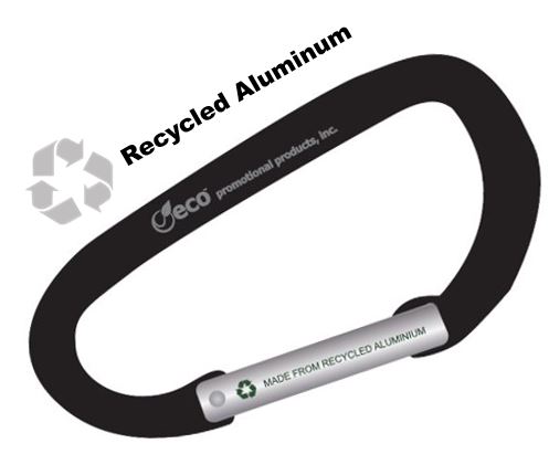 Recycled aluminum custom carabiner