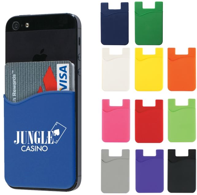 silicone reusable branded phone pocket wallet