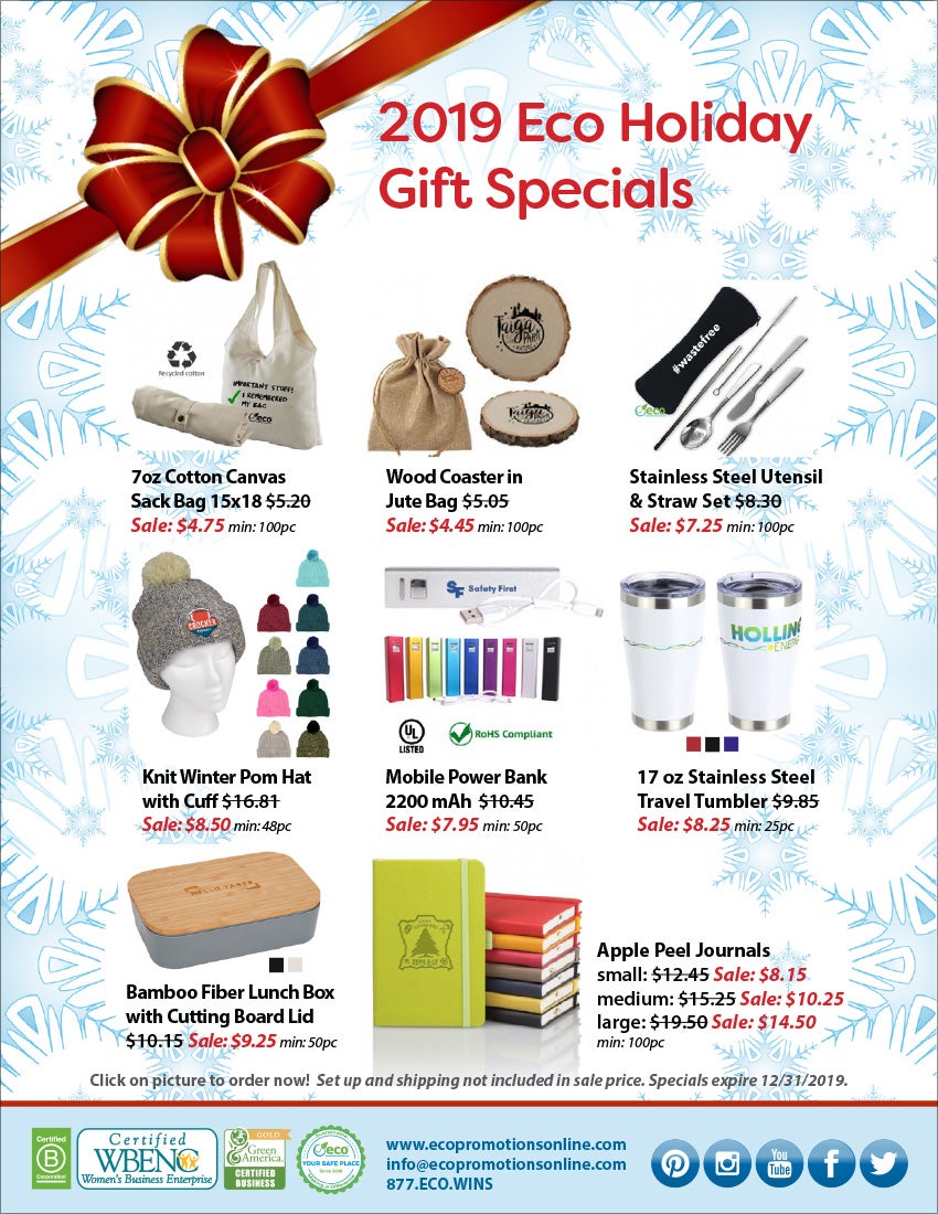 2019 Eco Holiday Gift Sale 2019 Eco Holiday Gift Sale