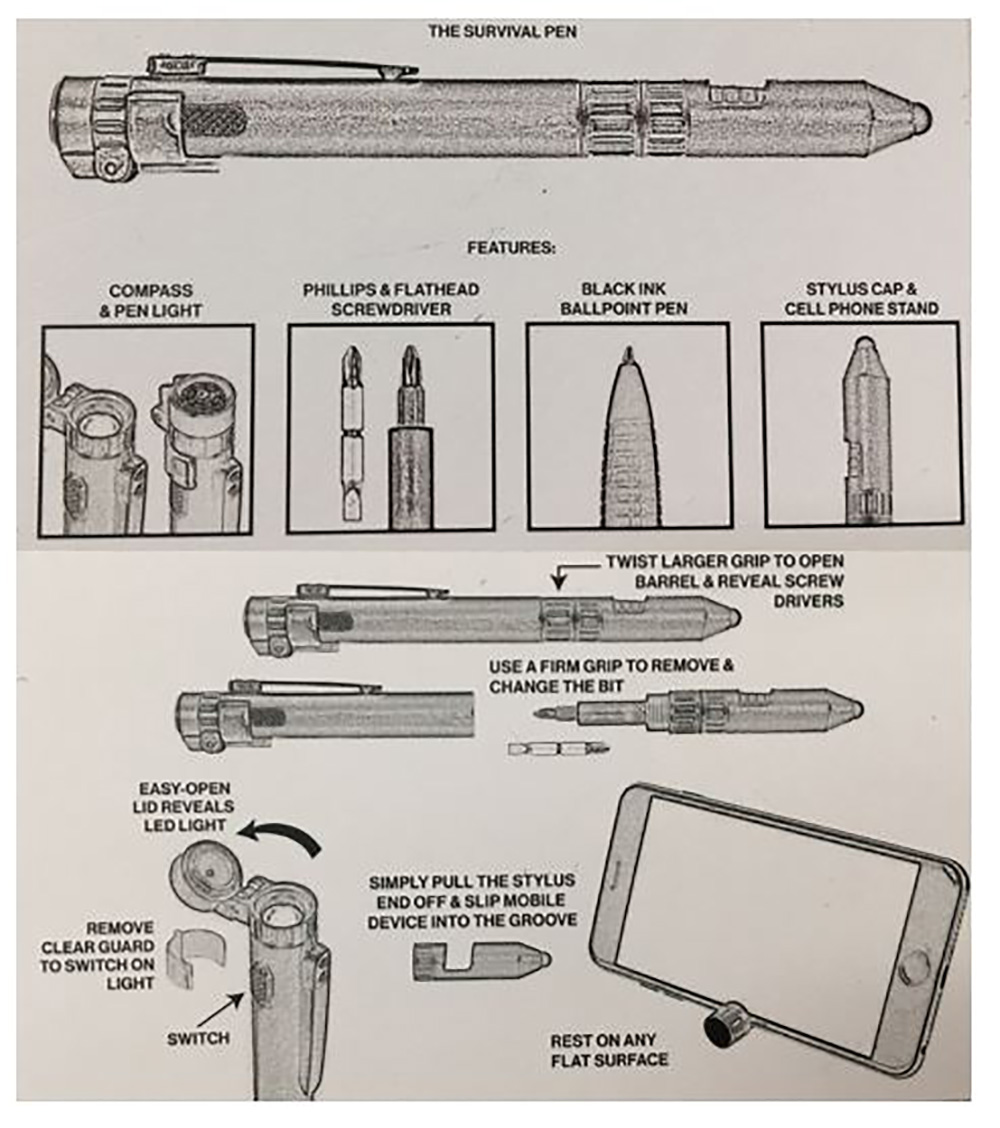 Survival Pen Custom Multi tool Pen
